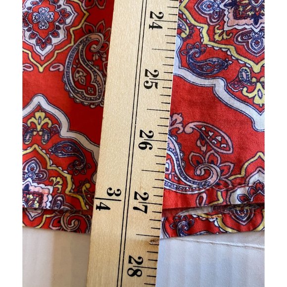 Croft & Barrow Womens Red Relaxed Cotton Top with a Banded Split Neck Size 1X - Picture 8 of 11